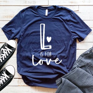 Camisa de amor popular l é para o amor camiseta l é para o amor da menina personalizado l é para camisa camisa personalizada camiseta gráfica das mulheres
