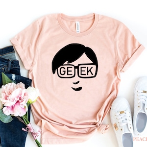 Cute geek shirt, Nerdy girl with glasses t-shirt, nerdy graphic tee, Adorkable Geek, Funny Nerd Shirt, College student T Shirt, Geek Gift