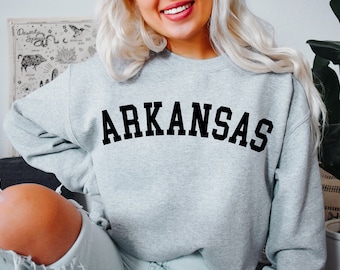 Arkansas Sweatshirt, Arkansas Shirt, Arkansas Sweater, Crewneck Sweatshirt, University of Arkansas, Fleece Sweatshirt, Christmas Gift