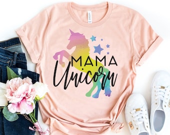 Mama Unicorn Shirt, Mom Unicorn, Mom Unicorn T-Shirt, Unicorn Theme Birthday Party, Mom Birthday Party Outfit, mom shirt, gift for mom