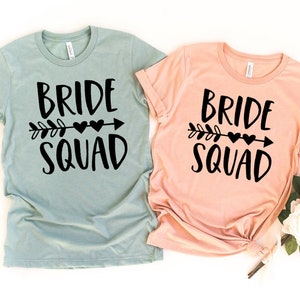 Bride Squad Shirts, Bridesmaid Shirts, Bachelorette Party tee, Proposal Gift, Bride & bridesmaid, Squad Goals, Bridal Party T-shirts, Gift