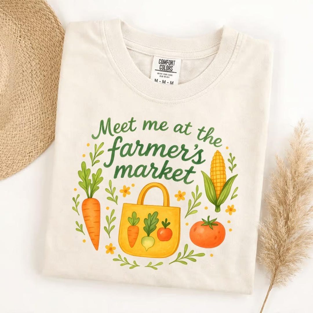 Comfort Colors Meet Me at the Farmer's Market T-shirt, Vintage Produce ...