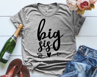 Big Sis Shirt Siblling Shirt Big Sister T-shirt Big Sister Gift Big Sister Outfit Girl Clothes big sis big sister sibling sister clothes