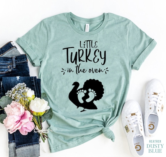 Pregnancy Announcement T-Shirt Turkey In The Oven Mom Gift Pregnancy Announcement T-Shirt Turkey In The Oven Mom Gift