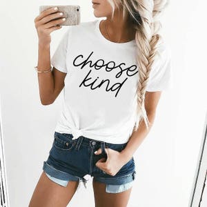 Choose Kind | Unisex Jersey Short Sleeve T- Shirt | Choose Kind Shirt | Be Kind T-Shirt | Cute Woman&#39;s Tshirt | gifts for her | tshirt women