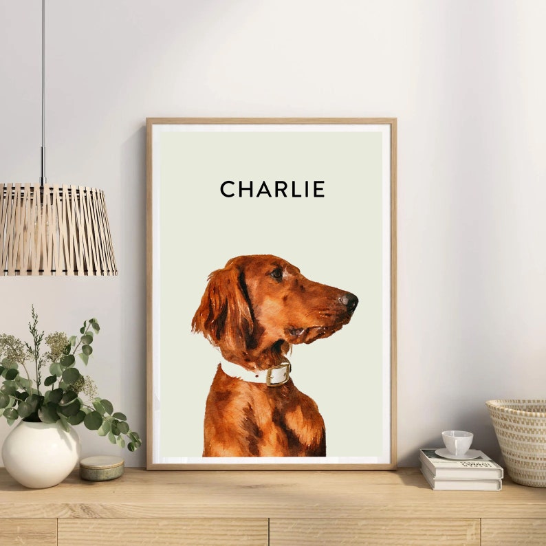 Custom Wall Art Custom Dog Portraits Christmas Gift for Her Etsy