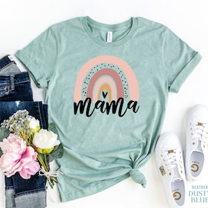 Mama Shirt, Momlife T-shirt, Mom Shirts, Cool Mom tee, Mothers Day Gift, Mommy Shirt, Trendy Mom T-Shirts, Rainbow Mama Shirt, gift for mom
