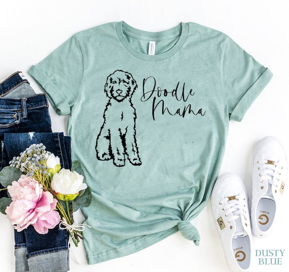 Doodle Mom Wine T-Shirt Women Dog Goldendoodle Graphic Tee Doodle Mom Wine T-Shirt Women Dog Goldendoodle Graphic Tee