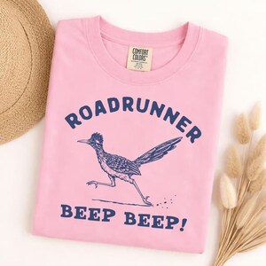 Comfort Colors Roadrunner Beep Beep T-Shirt, Vintage Western Bird Lover Gift, Funny Racing Graphic Tee, Soft Washed Unisex Top image 7