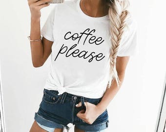 Coffee Please | Unisex Jersey Short Sleeve T- Shirt | Coffee Please Tee | Coffee Please T-Shirt | Cute Woman's T-shirt