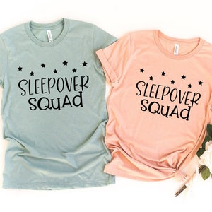 Sleepover Squad Shirts, sleepover party tee, Slumber Party T-shirts, Girls Night, Funny Sleepover shirts, Bday Sleepover Party, Gift T-Shirt