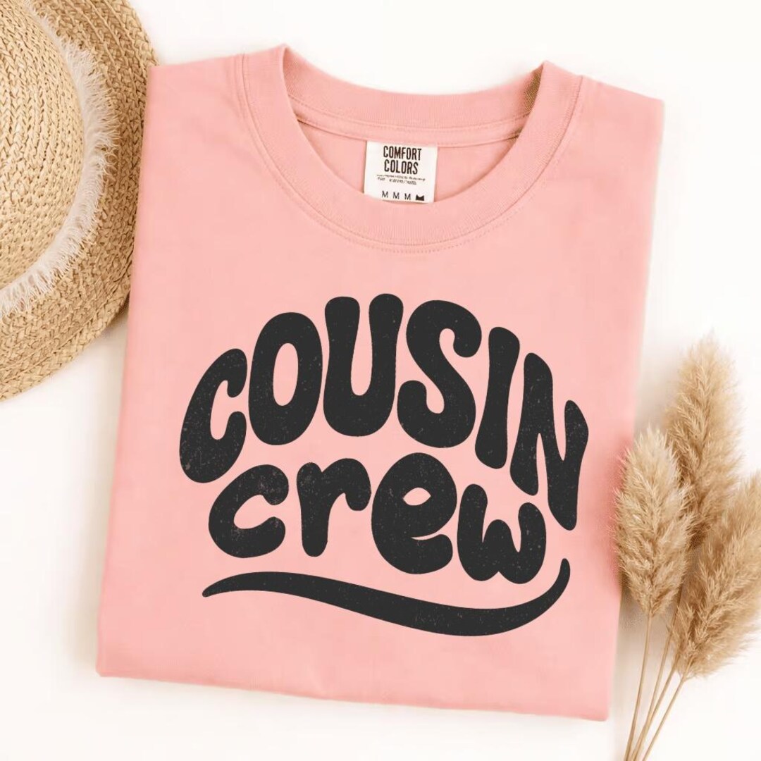 Comfort Colors Cousin Crew Shirt, Retro Groovy Matching Cousins Tee ...