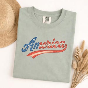 Comfort Colors America T-Shirt, Patriotic USA Flag Tee, Vintage Distressed American Shirt, Independence Day Gift, 4th of July