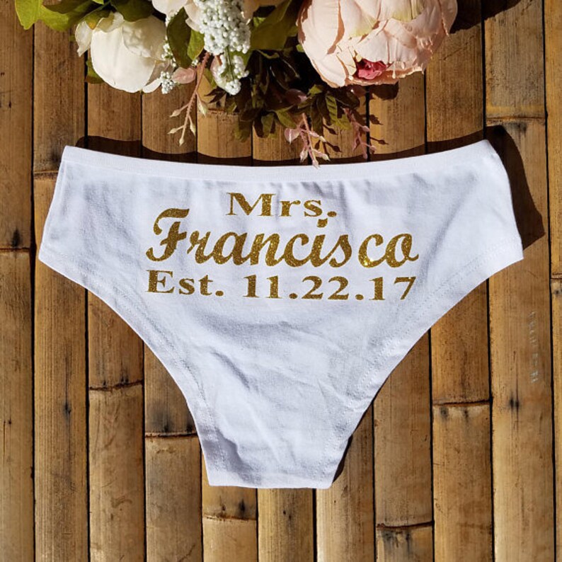 personalized underwear for bride