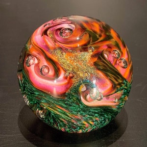 Galaxy Sunset-RD / Handblown Glass Paperweights