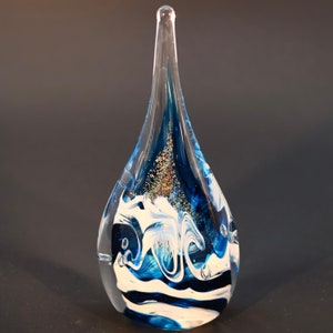 Clouds Rest Turquoise -TD / Handblown Glass Paperweights