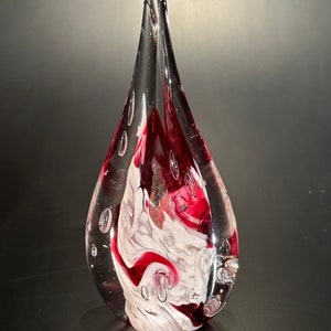 Clouds Rest Ruby -TD / Handblown Glass Paperweights