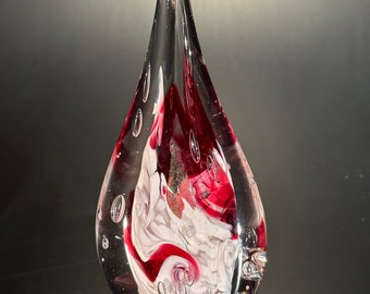 Clouds Rest Ruby -TD / Handblown Glass Paperweights