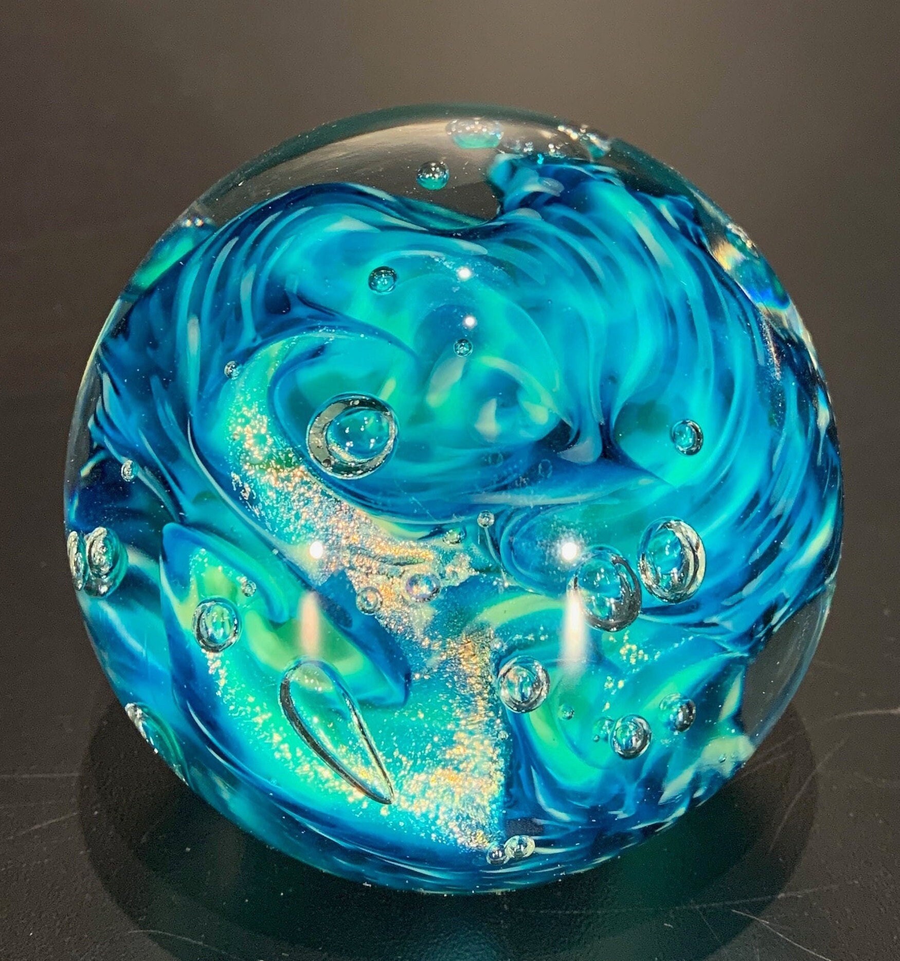 Ocean Tidesrd / Handblown Glass Paperweights Etsy