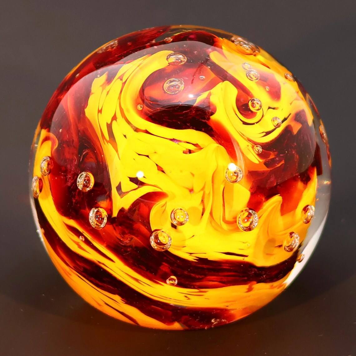 Ruby Paperweight Ruby Glow -RD / Handblown Glass Paperweights - Etsy