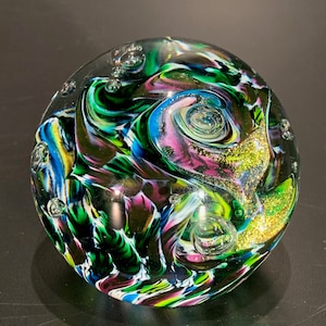 Northern Lights-RD / Hand Blown Glass Paperweights image 4