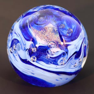 Ice River - RD / Handblown Glass Paperweights