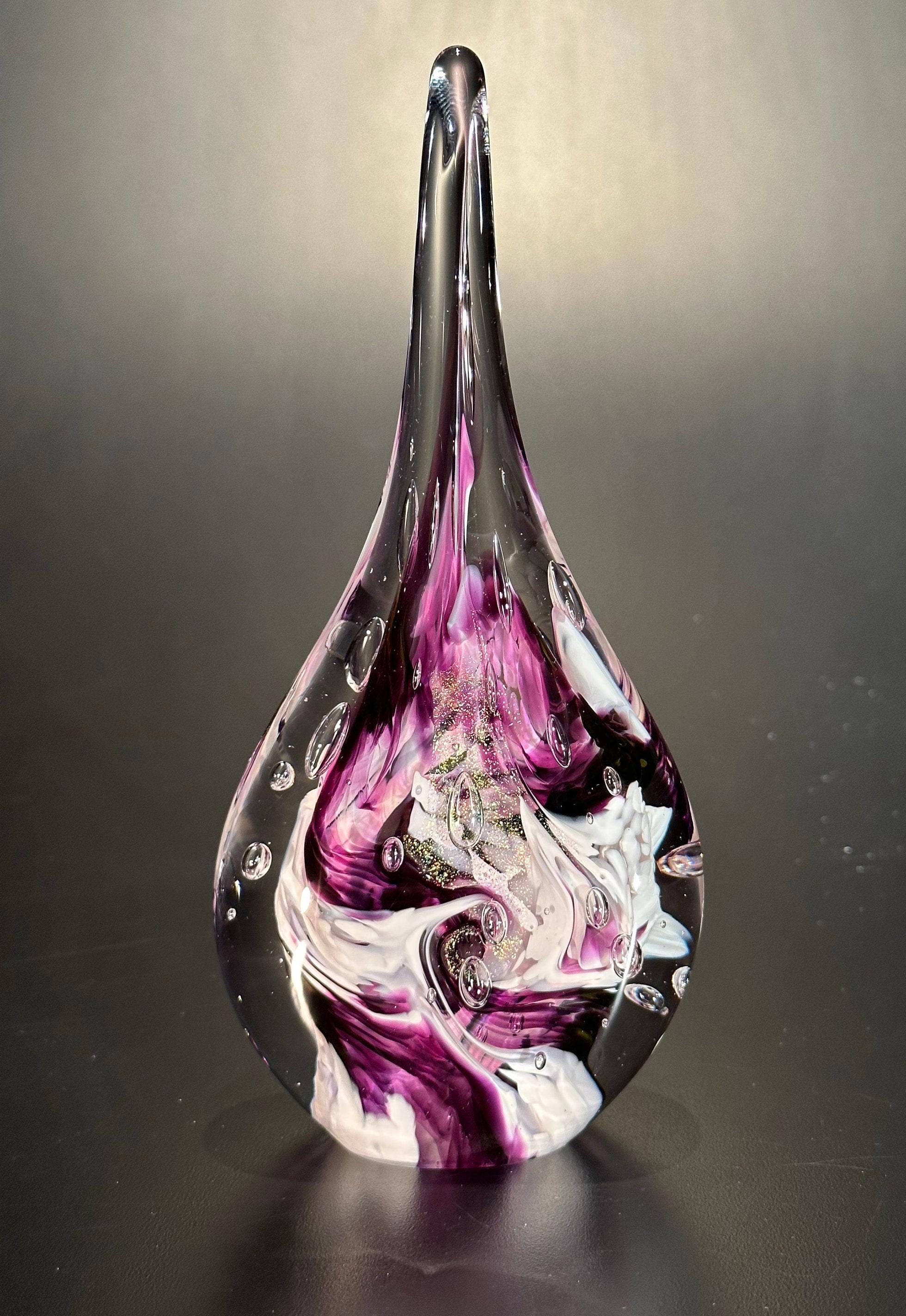Clouds Rest Reddish Purple -TD / Handblown Glass Paperweights