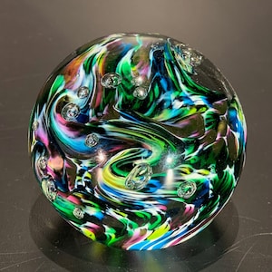 Northern Lights-RD / Hand Blown Glass Paperweights image 3