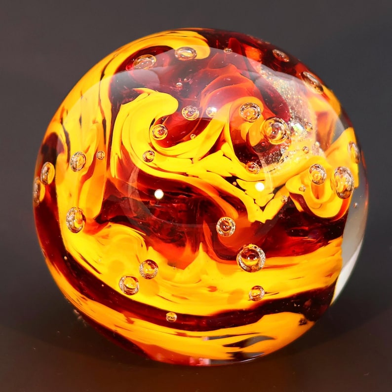 Ruby Paperweight Ruby Glow -RD / Handblown Glass Paperweights - Etsy
