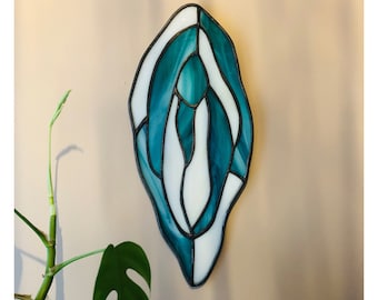 stained glass, vulva, walldecoration