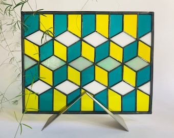 stained glass, modern, graphic