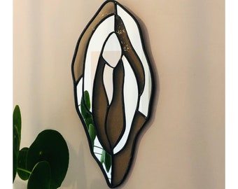 mirror, stained glass, vulva