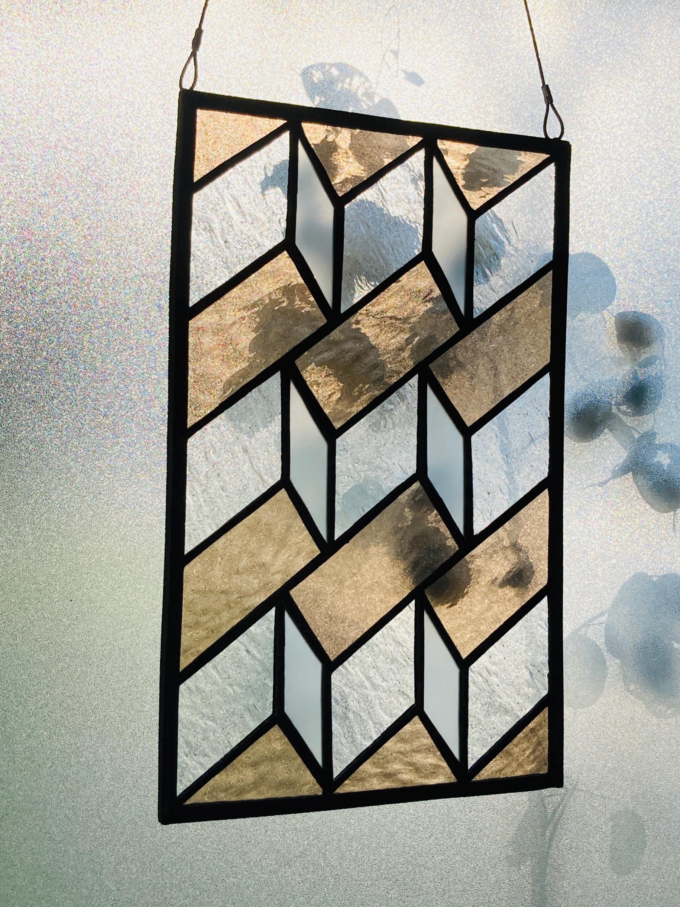 Stained glass window, Eindhoven "the vibe" 3D brown