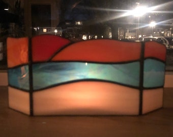 Stained glass candlelight