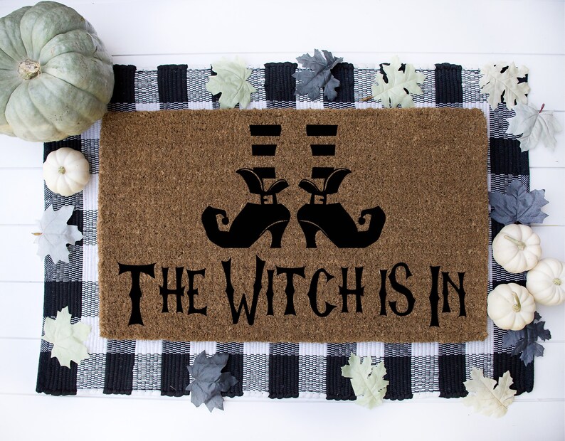 The Witch is in Doormat Halloween Decor Mat Etsy