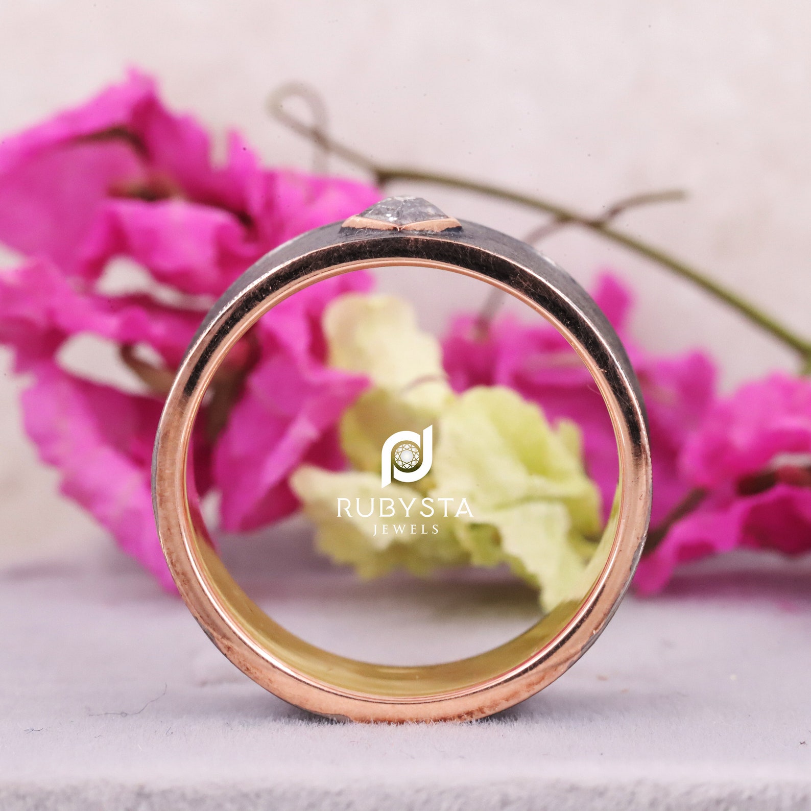 Salt and Pepper Diamond Ring for Men Men Engagement Ring Etsy