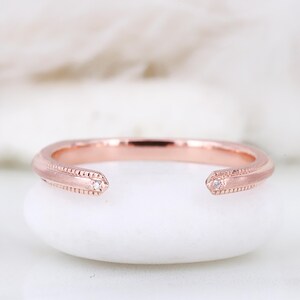 Bague tige euro Bague polie mate Bagues empilables bague de fiançailles