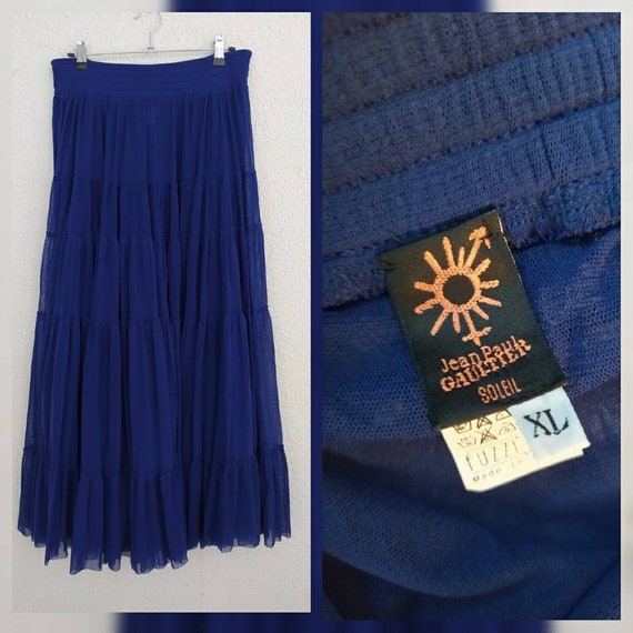 Jean Paul Gaultier Soleil Skirt Mesh Maxi Elastic