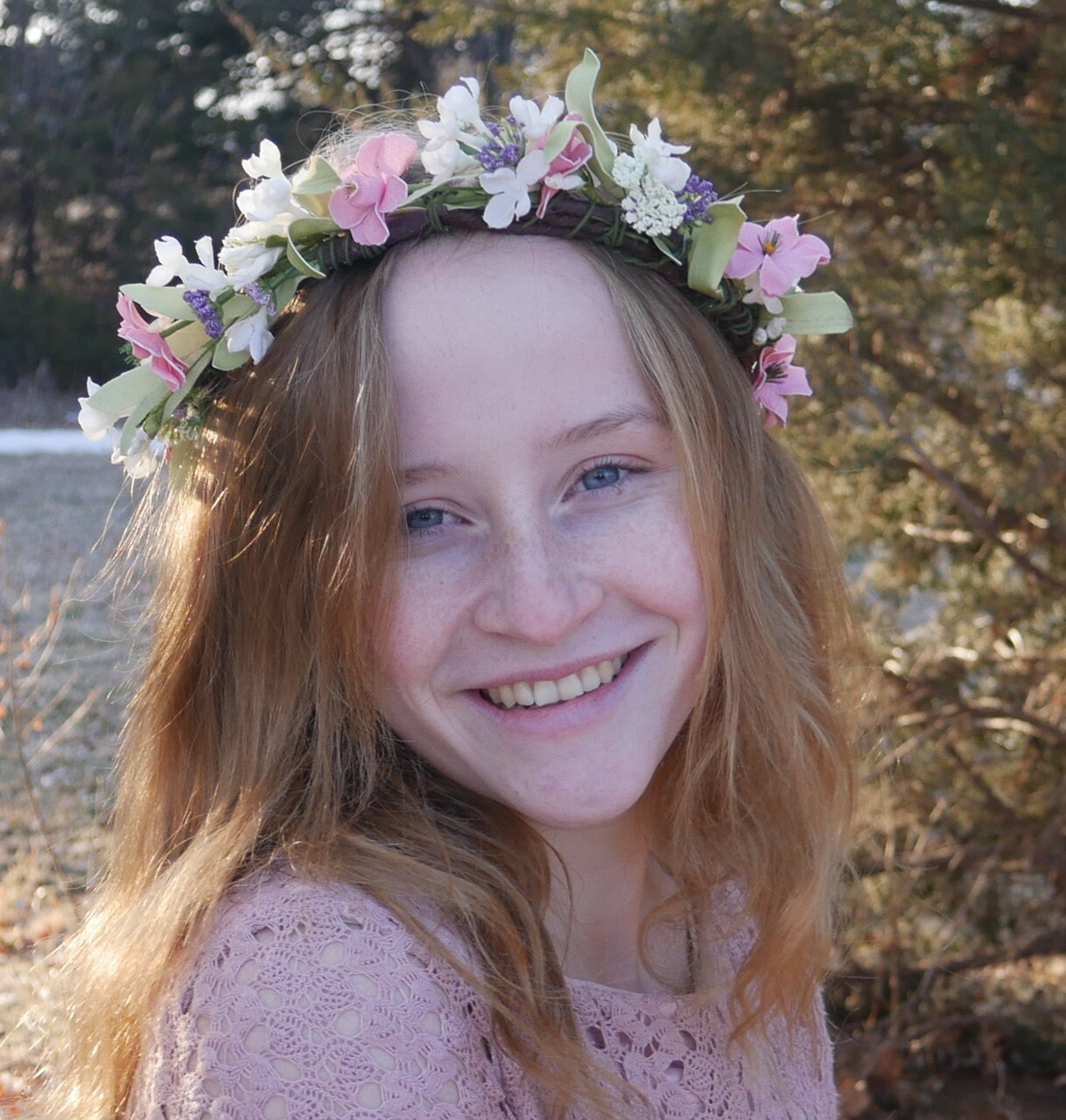 Flower Girl Floral Crown Wreath Wedding Bridal Headpiece Etsy