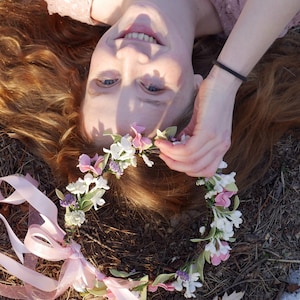Flower Girl, Floral Crown, Wreath, Wedding, Bridal Headpiece, First Holy Communion, May Day, Easter, Spring Accent, May Crowning, Boho