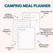 Fillable Camping Meal Planner, Fillable RV Meal Plan, Printable Meal ...