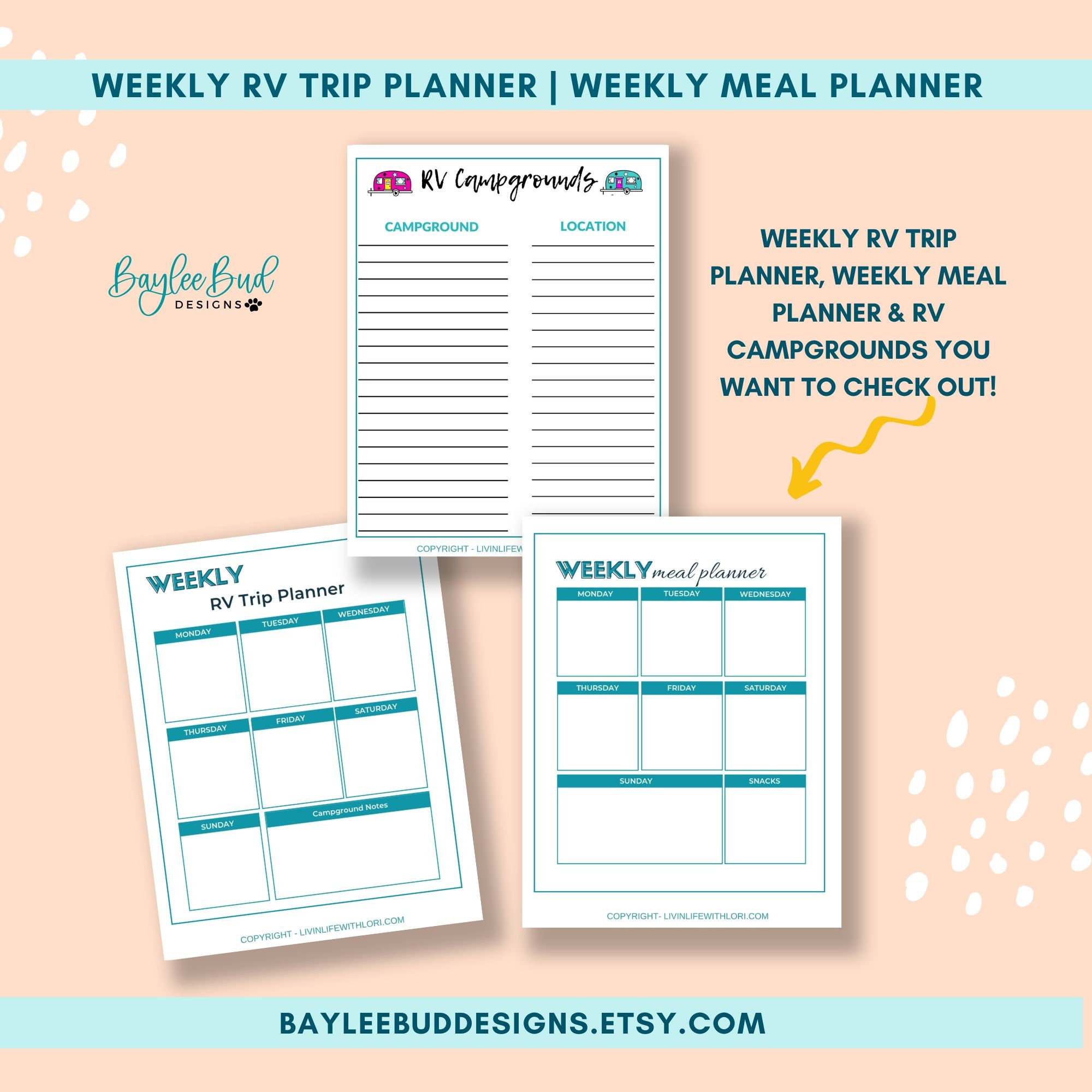 Printable RV Checklists RV Departure Checklists RV Kitchen Etsy UK