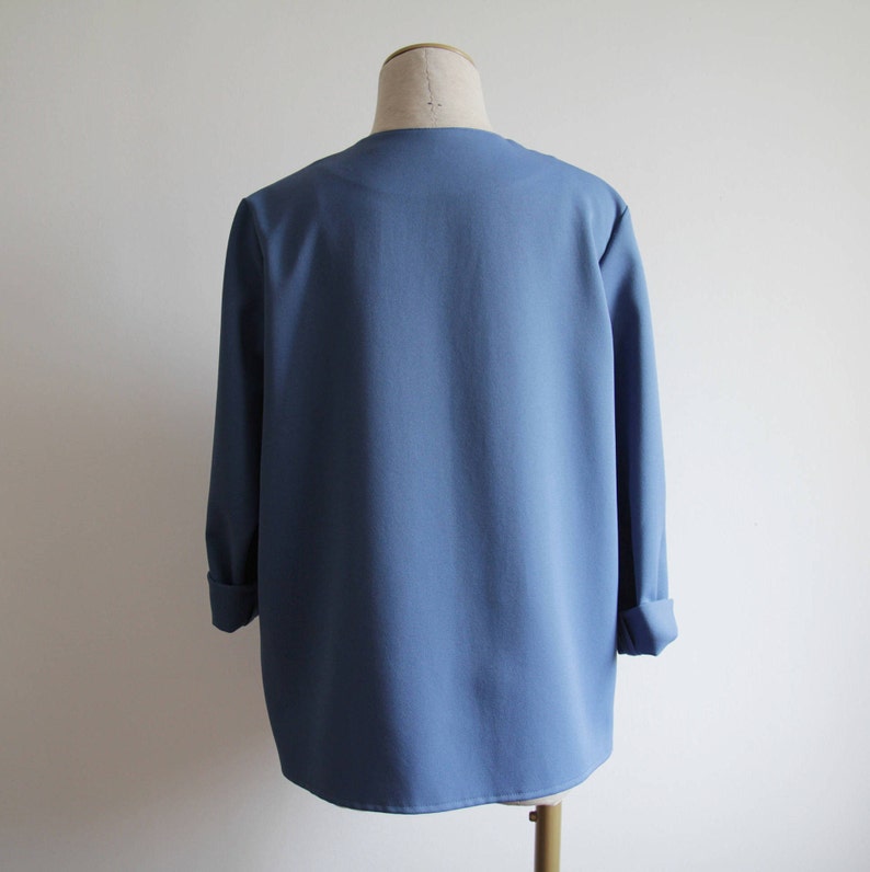 cobalt blue suit jacket blazer women/'s oversized french vintage 80s size m l