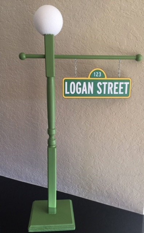 Sesame Street Sign with Lamp Post 30 inches tall Sesame Etsy