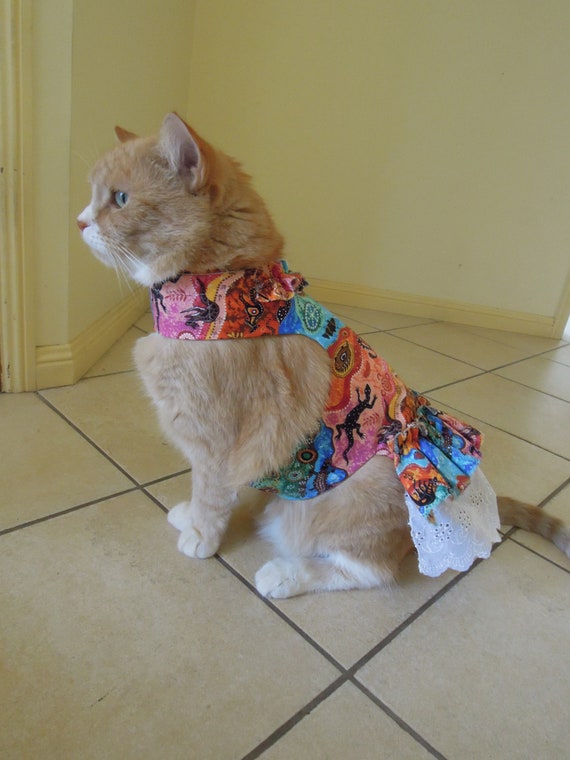 Pet Clothing for Cats and Small Dogs: Indigenous Ruffle Dress
