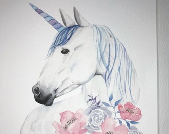 Ready to Ship Unicorn Watercolor Print