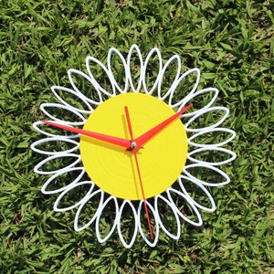 Orologio da Parete, Orologio Margherita, Orologio di Carta, Margherita Design, Orologio Fiore, Regalo Anniversario Carta, Home Decor