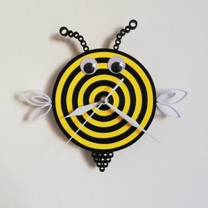 Orologio Ape, Ape Decor, Orologio Bambini, Orologio in Carta, Decorazione Casa Ape, Orologio da Parete, Orologio Cameretta Bambini
