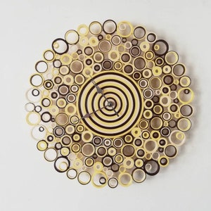 Orologio da parete, Anniversario Matrimonio, Orologio di carta, Decorazione parete unica, Orologio insolito, Regalo Casa Nuova. Home Decor