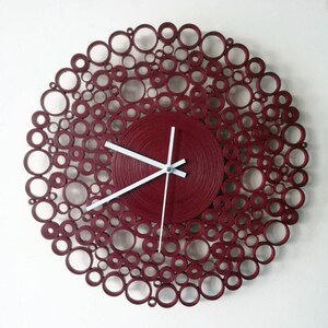 Reloj de pared, reloj de papel, decoración hecha a mano, arte funcional, reloj de pared hecho a mano, arte de papel